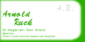 arnold ruck business card